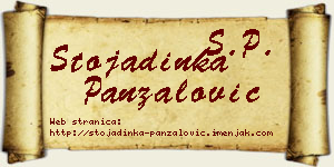 Stojadinka Panzalović vizit kartica